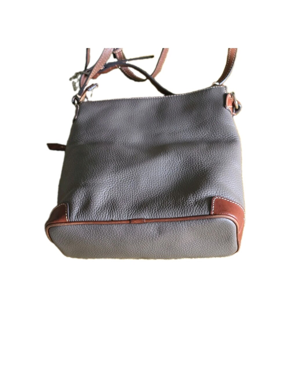 Dooney & Bourke Pebble Grain Brown Tan Crossbody Shoulder Bag - Picture 4 of 8
